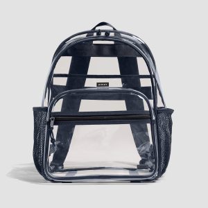 Clear Daily Backpack in Clear/Navy Blue